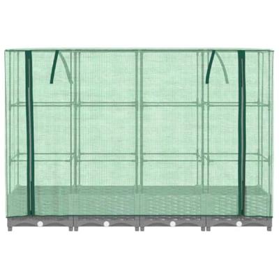 Plantenbak verhoogd met kashoes 160x40x123 cm rattanlook