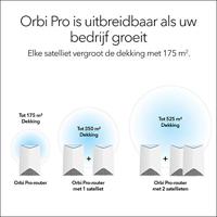 NETGEAR Orbi Pro SRR60 zakelijk draadloos mesh-systeem voor bedrijven (tri-band mesh-router van 3000 Mbps met een dekking tot 175 m², plug-and-play, AC3000, draadloos LAN access point, SRR60-100EUS) - thumbnail