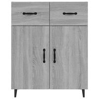 Dressoir 69,5x34x90 cm bewerkt hout grijs sonoma eikenkleurig - thumbnail