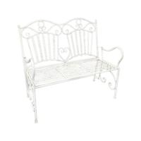 Romantische Tuinbank Ijzer Wit 110 cm Buitengewoon de Boet - Buitengewoon de boet - thumbnail