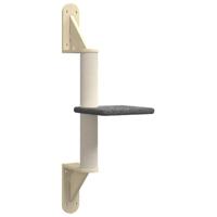 VidaXL Kattenmeubel wandgemonteerd met krabpaal 85,5 cm donkergrijs - thumbnail