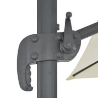 VidaXL Zweefparasol met aluminium paal 400x300 cm zandkleurig - thumbnail