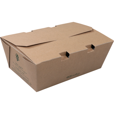 Fonkels Go!Mealbox | 1800ml | 21x14x7.5cm | karton | bruin | 200 stuks