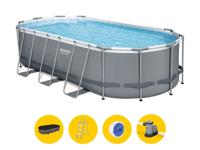 Bestway Zwembadset Power Steel rechthoekig 549x274x122 cm - thumbnail