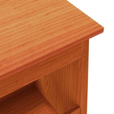Halbankje 60x28x45 cm massief grenenhout wasbruin - thumbnail