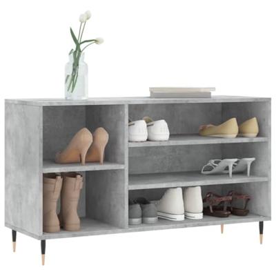 VidaXL Schoenenkast 102x36x60 cm bewerkt hout betongrijs VidaXL Schoenenkast 102x36x60 cm bewerkt hout betongrijs