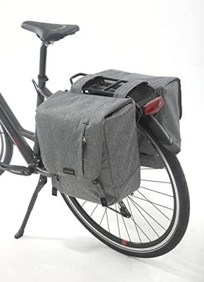New Grijze nova double - dubbele fietstas, waterafstotend, 32l
