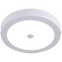 LED Downlight - Facto Dury - PIR Bewegingssensor 360° + Dag en Nacht Sensor - 18W - Helder/Koud Wit 5700K - Opbouw - Rond - Mat Wit - OSRAM LEDs - thumbnail