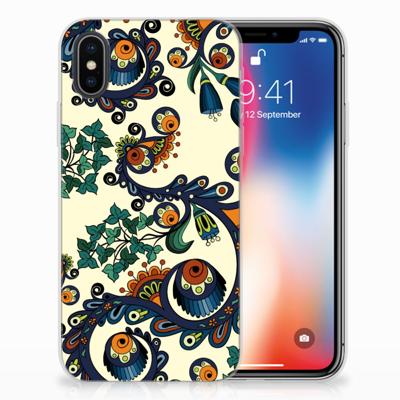 Siliconen Hoesje Apple iPhone X | Xs Barok Flower Siliconen Hoesje Apple iPhone X | Xs Barok Flower