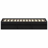 Bedframe zonder matras 160x200 cm bewerkt hout zwart eikenkleur - thumbnail