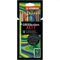 Stabilo greencolors kleurpotloden arty etui 12 stuks - thumbnail