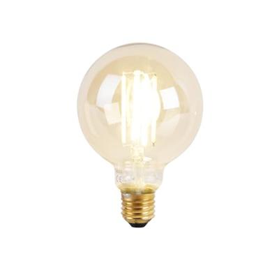 QAZQA Smart hanglamp zwart met hout incl. 5 Wifi G95 - Shelf QAZQA Smart hanglamp zwart met hout incl. 5 Wifi G95 - Shelf