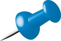 Alco al-662-15 pushpins doosje a 40 stuks donkerblauw - thumbnail