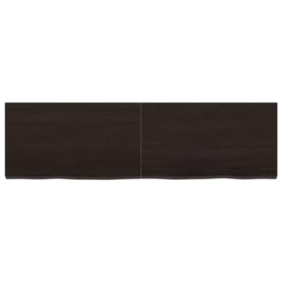 Tafelblad 140x40x(2-4)cm behandeld eikenhout donkerbruin