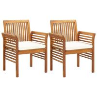 5-delige Tuinset met kussens massief acaciahout - thumbnail