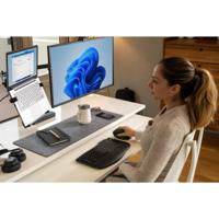 Kensington SmartFit Ergo monitorarm, met uitschuifbare arm, dubbel, zwart - thumbnail
