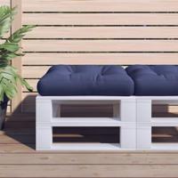 VidaXL Palletkussen 60x60x12 cm stof marineblauw - thumbnail