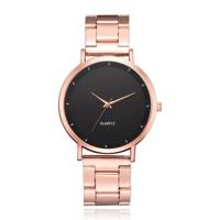 LGT JWLS Luxe Damespolshorloge - Rose Gouden Band en Behuizing, Zwart Uurwerk - thumbnail