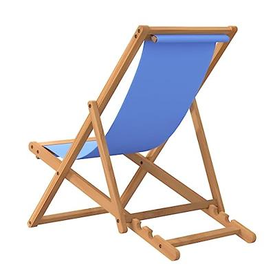 Ligstoel 56x105x96 cm teakhout blauw