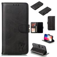 Lederen beschermhoes voor iPhone X & XS (zwart) - thumbnail
