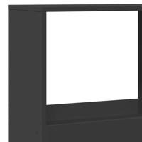 Boekenkast 100x33x175 cm bewerkt hout zwart - thumbnail