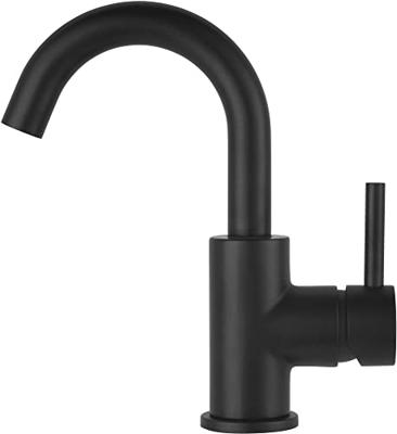 Saqu Shine wastafelkraan draaibare uitloop zwart