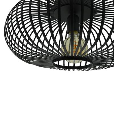 Lyora Zwarte plafondlampGabbia Rond Ø 40cm - P115