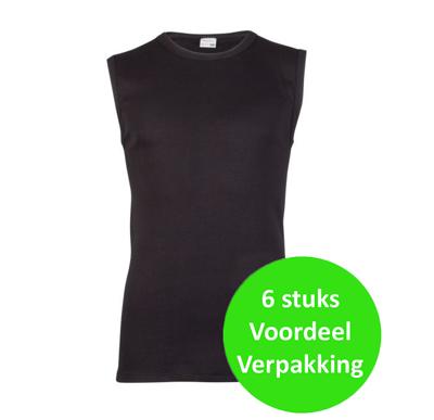 6 stuks heren mouwloze shirts - 100% katoenen shirt zonder mouwen - Naadloos - ondergoed - L - Zwart - L - L - L - L - L - L - L - L - L -