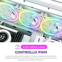 NZXT F140 RGB DUO - 140mm RGB Fan - Single - White - thumbnail