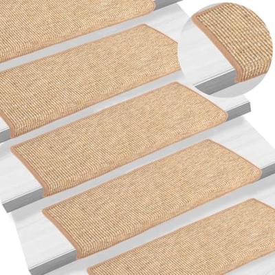VidaXL Trapmatten 15 st 65x21x4 cm lichtbruin met rechthoekige rand VidaXL Trapmatten 15 st 65x21x4 cm lichtbruin met rechthoekige rand