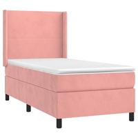 Boxspring met matras en LED fluweel roze 80x200 cm - thumbnail
