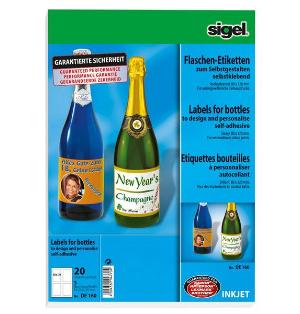 Sigel DE160 Flesetiketten 80 x 120 mm Papier Wit 20 stuk(s) Permanent hechtend Inkjet Sigel DE160 Flesetiketten 80 x 120 mm Papier Wit 20 stuk(s) Permanent hechtend Inkjet