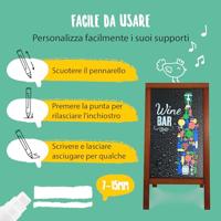 Securit Waterproof krijtmarker large wit, blister met 2 stuks - thumbnail