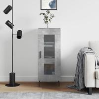 Dressoir 34,5x34x90 cm bewerkt hout betongrijs - thumbnail