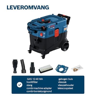 Bosch Blauw GAS 12-40 MA (NL+LUX) Stofzuiger | In Doos - 06019M0120 - thumbnail