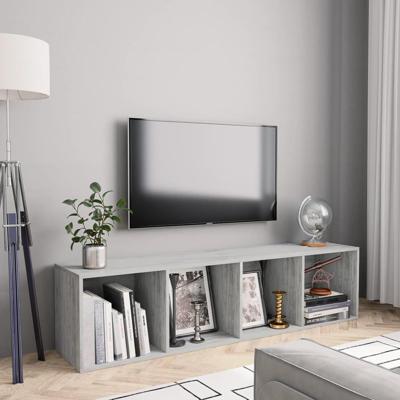 Boekenkast/tv-meubel 143x30x36 cm betongrijs Boekenkast/tv-meubel 143x30x36 cm betongrijs