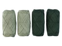 crelando Katoengaren set 4 x 50 g (turkoois/olijf) - thumbnail