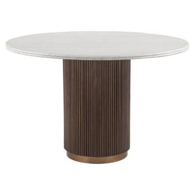 Richmond Ronde Eettafel 'Mayfield' Marmer en mangohout, 120cm