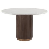 Richmond Ronde Eettafel 'Mayfield' Marmer en mangohout, 120cm - thumbnail