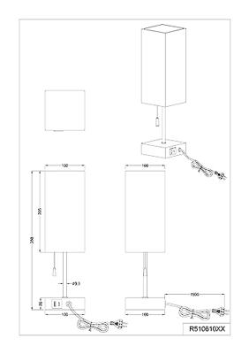 Trio SchemerlampjeOle wit met RVS - R51061007