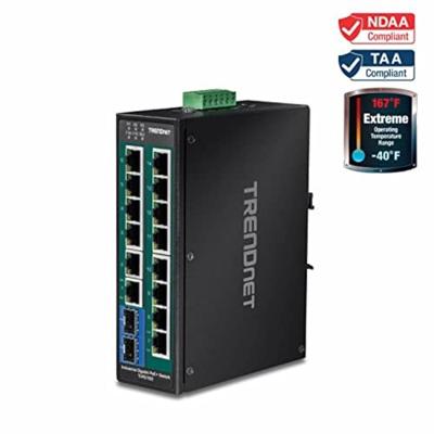 TrendNet 21.22.1460 TI-PG162 Industrial Ethernet Switch 10 / 100 / 1000 MBit/s TrendNet 21.22.1460 TI-PG162 Industrial Ethernet Switch 10 / 100 / 1000 MBit/s