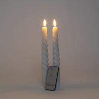 LED Dinerkaars Swirl Wax 2st Wit - thumbnail