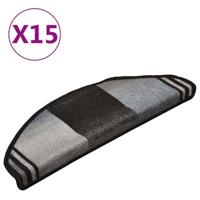 VidaXL Trapmatten zelfklevend 15 st 65x21x4 cm zwart en grijs - thumbnail
