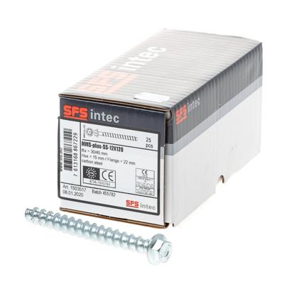 HECO MULTI-MONTI PLUS SS schroefanker - zeskantkop met ring - 12x120mm - staal - 25 stuks