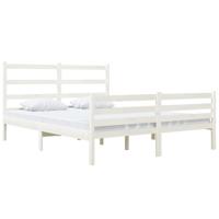 Bedframe massief grenenhout wit 120x190 cm - thumbnail