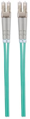 Intellinet 750134 Glasvezel Optische vezel Aansluitkabel 2.00 m Turquoise [1x LC-stekker - 1x LC-stekker] 50/125 µ Multimode OM3