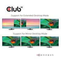 club3D CSV-1550 USB-C / DisplayPort Adapter Zwart 0.13 m - thumbnail