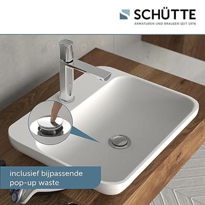 NEW YORK ééngreepsmengkraan wastafel, chroom keramische schijven geluidsarme, verwisselbare 25 mm-cartouche flexibele metalen aansluitslangen 500 mm volgens DVGW/KTW-A 1 ¼" (Ø ca. 4 cm) druk NEW YORK ééngreepsmengkraan wastafel, chroom keramische schijven geluidsarme, verwisselbare 25 mm-cartouche flexibele metalen aansluitslangen 500 mm volgens DVGW/KTW-A 1 ¼" (Ø ca. 4 cm) druk