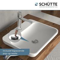 NEW YORK ééngreepsmengkraan wastafel, chroom keramische schijven geluidsarme, verwisselbare 25 mm-cartouche flexibele metalen aansluitslangen 500 mm volgens DVGW/KTW-A 1 ¼" (Ø ca. 4 cm) druk - thumbnail