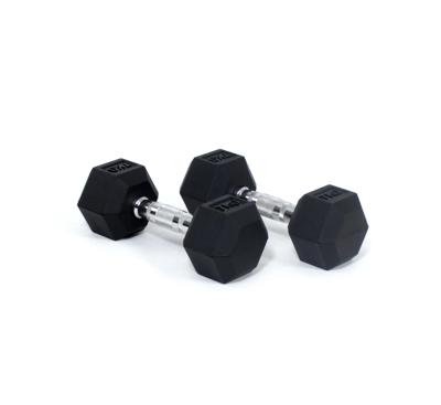 Core Power Rubber Hex Dumbbells - 7 kg